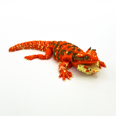 Игрушка подвижная 3D принтер Бородатая ящерица красная