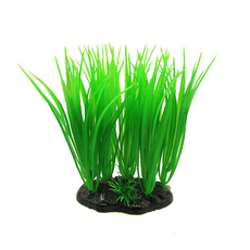 Растение пластиковое Aquanimal Стрелолист зеленый, 9x5x13 см