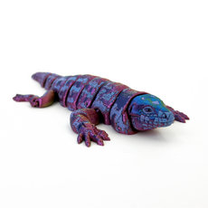 Игрушка подвижная 3D принтер Ящерица Тегу фиолетовая