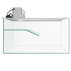 Акватеррариум АТ1-60, с тепловой полкой, сдвижной сеткой, 2 плафон с лампой накаливания Е27, 585х300х345 мм