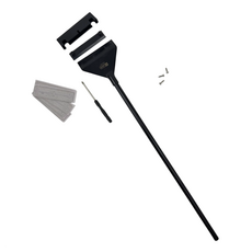 Стальной скребок с лезвием для чистки аквариума, длина 35 см. Лезвия сменные 5 шт в комплекте