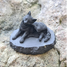 Фигурка Ленивый кот, шунгит