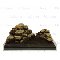 UDeco Stonewood S - Натуральный камень "Окаменелое дерево красно-коричневое" для оформления аквариумов и террариумов, 1 шт.