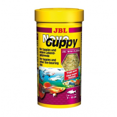 Корм основной JBL NovoGuppy в форме хлопьев для живородящих аквариумных рыб, 100 мл (17 г)
