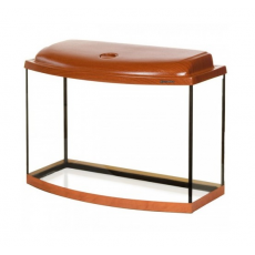 Аквариум AquaPlus STD Ф70 итальянский орех (600х300х460-5) фигурный, 62 л, со светильником 1х15 Вт