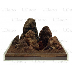 UDeco Brown Lava MIX SET 5 - Натуральный камень "Лава коричневая" для оформления аквариумов и террариумов, упаковка 5 кг.