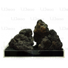 UDeco Black Lava MIX SET 15 - Натуральный камень "Лава чёрная" для оформления аквариумов и террариумов, упаковка 15 кг.