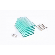 Комплект полированных стеклянных полок с фурнитурой для ALTUM 200/CRYSTAL 210, 156х319 мм, 6 шт