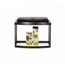 Аквариум AquaPlus STD Ф50 венге (500х300х410-5) фигурный, 46 л, со светильником 1х14 Вт + оборудование (помпа Fan-1, рег. нагрев. T50)