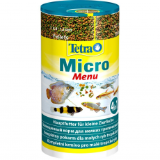 Корм основной из 4-х видов корма Tetra Мicro Мenu (гранулы, палочки, шарики, чипсы), 100 мл (65 г)