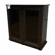 Пoдставка AquaPlus фигурная 80 (810х360х720) две дверки МДФ со стеклом, венге, в коробке