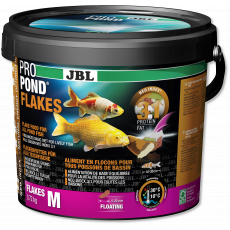 Основной корм JBL ProPond Flakes M в форме плавающих хлопьев для прудовых рыб среднего размера, 0,72 кг (5,5 л)
