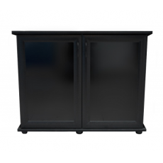 Подставка AquaPlus 90 (910х360х720) две дверки МДФ со стеклом, черная, в коробке