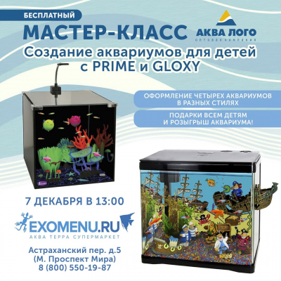 Мастер-класс «Создание аквариумов для детей с PRIME и GLOXY" в Москве!