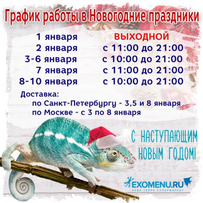 ​График работы супермаркета EXOMENU.RU в праздничные дни.