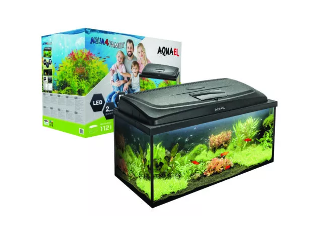 Аквариум AQUAEL AQUA4 FAMILY 80 прямой 112 л (80х37х49 см) фильтр Fan-2, нагр.FIX 100 Вт, светодиодный модуль Retro Fit Leddy Tube SUNNY 16 W/6500 К