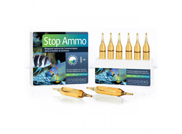 Препарат PRODIBIO STOP AMMO для нейтрализации аммиака в морской и пресной воде, 6 шт