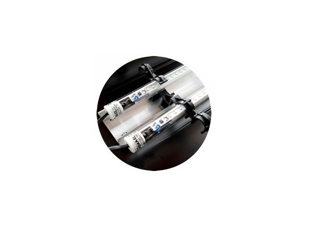 Аквариум AQUAEL AQUA4 FAMILY 80 фигурный 102 л (80х37х49 см) фильтр Fan-2, нагр.FIX 100 Вт, светодиодный модуль Retro Fit Leddy Tube SUNNY 16 W/6500 К