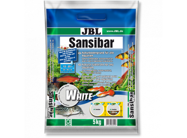 JBL Sansibar WHITE - Декоративный грунт для пресноводных и морских аквариумов, белый, 5 кг