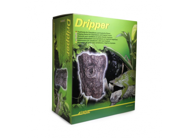 Поилка капельная LUCKY REPTILE Dripper коричневая 1 л, 28,6х24,2 х15,4 см