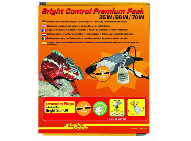 Комплект для 3 в1 ламп LUCKY REPTILE Bright Control Premium Pack 35-70 Вт