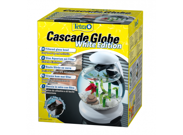 Аквариум Tetra Cascade Globe 6.8 л, белый, диаметр 27,9 см