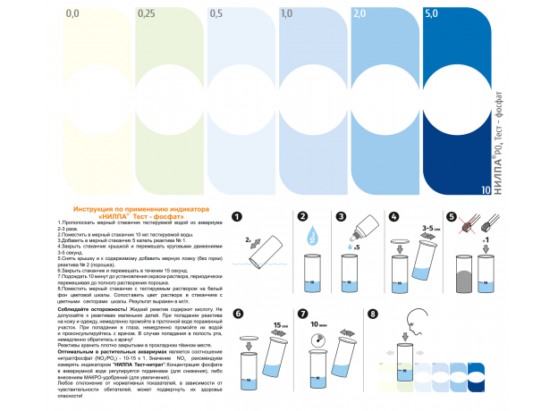 Тест PO4 НИЛПА для измерения уровня фосфатов