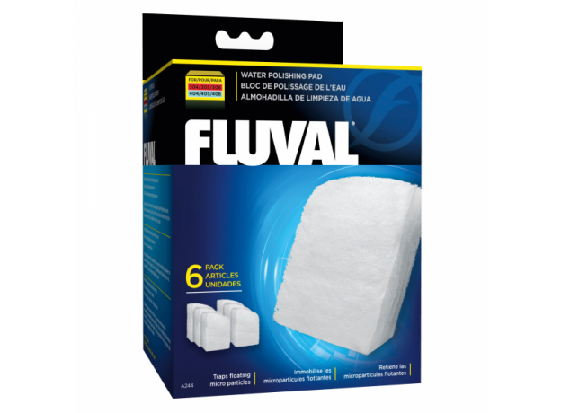 Губка механической очистки для фильтров Fluval 306/406/307/407 (синтепон) 6 шт.