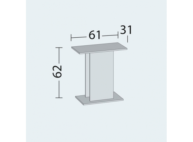 Тумба Juwel PRIMO 60/70, REKORD 600/700, KORALL белая (White) 60x31x62см без двери