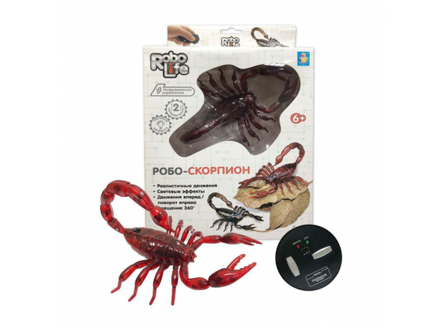 Робо-скорпион ИК красный,свет.эфф
