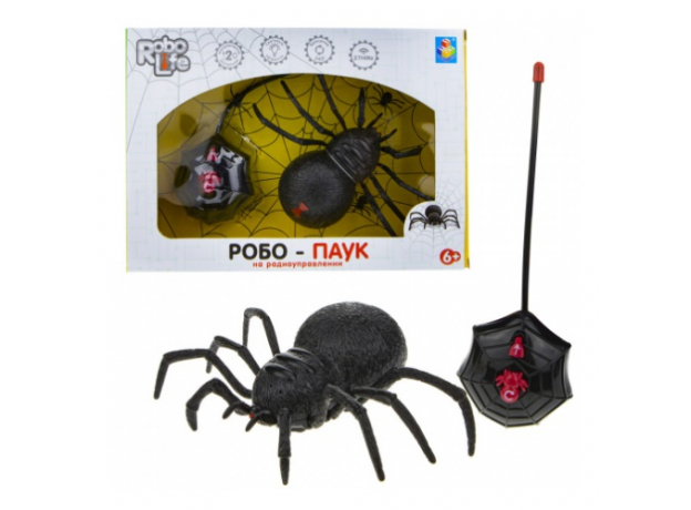 Игрушка 1TOY RoboLife Робо-паук(свет, звук, движение) на РУ