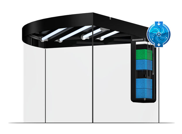 Аквариум Juwel TRIGON 350 LED 350л черный (black) 123х87х65см 2х12W/2х23W Фильтр Bioflow XL, Нагр300W