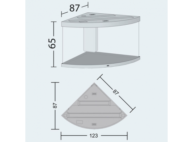 !Аквариум Juwel TRIGON 350 LED 350л темное дерево (dark wood) 123х87х65см 2х12W/2х23W Фильтр Bioflow XL, Нагр300W
