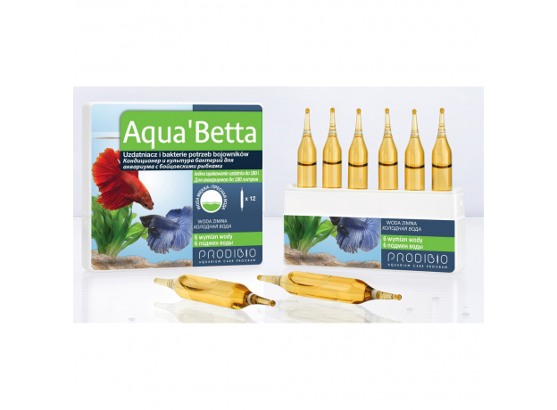 Кондиционер и бактериальная культура для бойцовых рыбок PRODIBIO Aqua`Betta, 12 шт