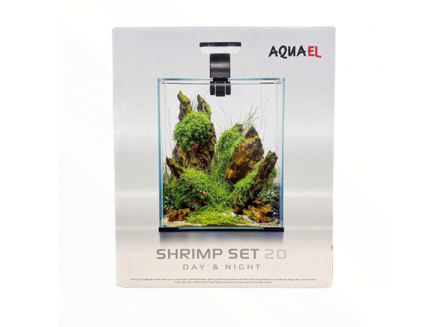 Аквариум AQUAEL SHRIMP SET DAY&NIGHT 20 черный, 19 л