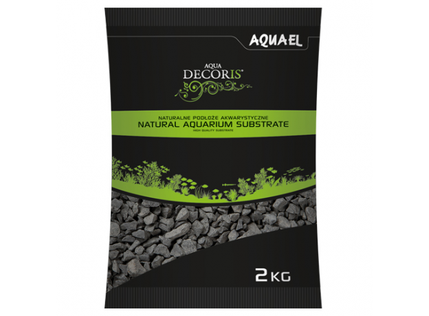 Грунт для аквариума базальтовый AQUAEL AQUA DECORIS BASALT GRAVEL 2 - 4 мм, 2кг