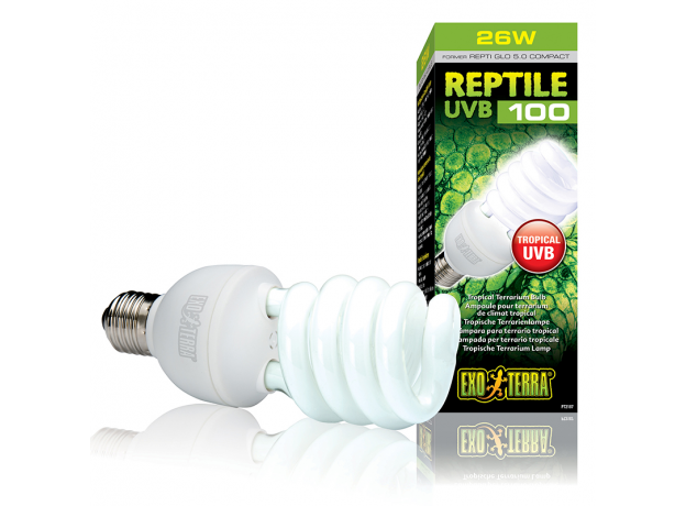 Лампа Exo Terra Reptile UVB100 (Repti Glo 5.0 Compact) 25 Вт