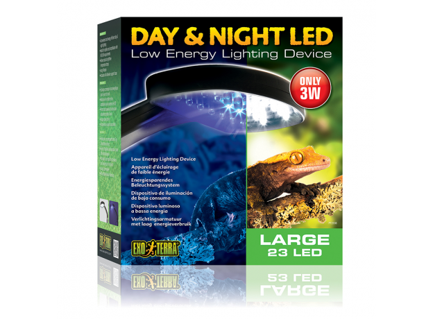 !Светильник Exo Terra Led Day & Night «День и ночь» 22 белых и 2 синих светодиода 21x23x6 см.