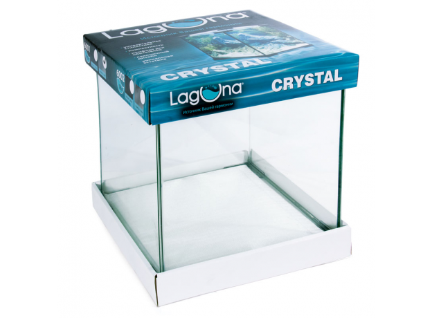 Аквариум Laguna Crystal 6001S, 15л, серебро, 250х250х250 мм