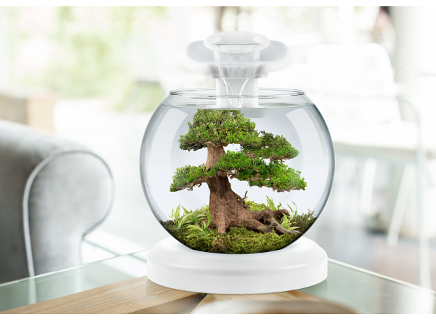 Аквариум Tetra Duo WaterFall Globe 6.8 л, белый, диаметр 27,9 см