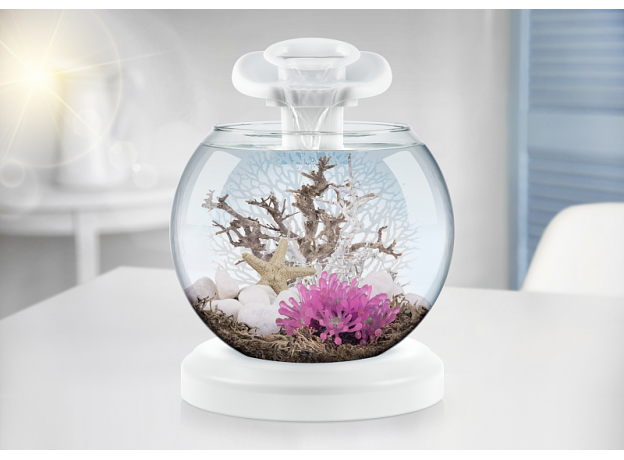 Аквариум Tetra Duo WaterFall Globe 6.8 л, белый, диаметр 27,9 см