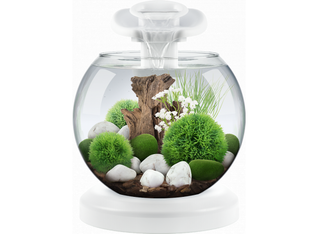 Аквариум Tetra Duo WaterFall Globe 6.8 л, белый, диаметр 27,9 см