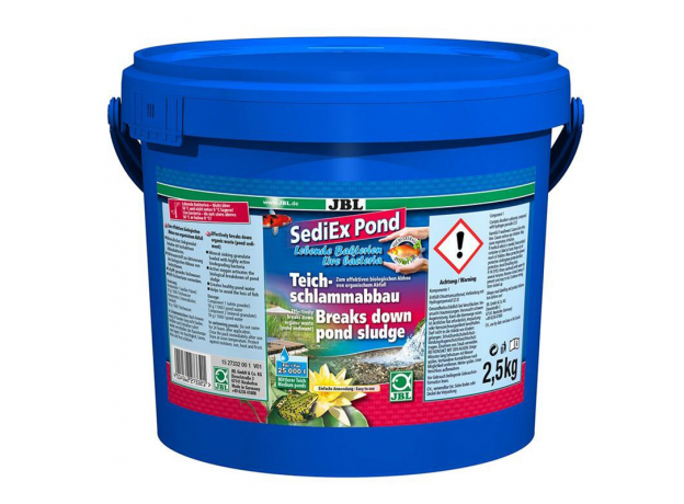 JBL SediEx Pond - Бактерии и активный кислород для расщепления ила, 2,5 кг, на 25000 л