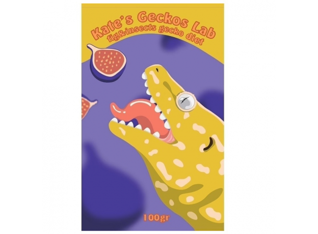 Смесь полнорационная кормовая для рептилий Kate’s Geckos Lab Fig and Insects gecko diet, со вкусом инжира