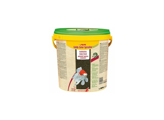 Корм для золотых рыб в гранулах Sera GOLDY Color Spirulina, ведро 10 л (3,8 кг)