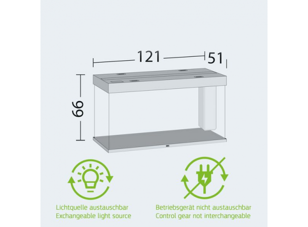 Аквариум Juwel RIO 350 LED, 350л белый (White) 121х51х66см 2х29W Фильтр Bioflow L, Нагр300W