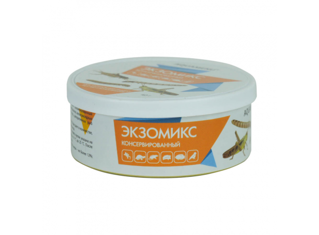 Экзомикс AQUAMENU (сверчок, зофобас, мучной червь, саранча консервированная) (40г.)