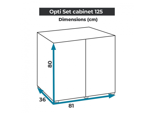 Пoдставка AQUAEL OPTI SET 125, 81х36х80 см, черная (ПОД ЗАКАЗ)