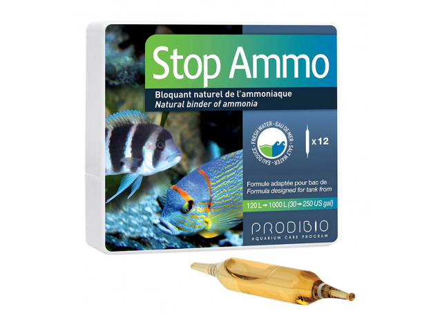 Препарат PRODIBIO STOP AMMO для нейтрализации аммиака в морской и пресной воде 12 шт