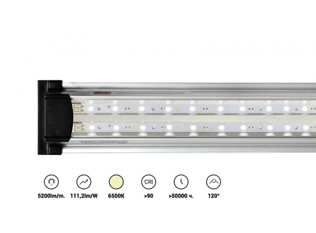 Светильник Biodesign LED SCAPE DAY LIGHT 6500K встраиваемый, для аквариума Р125/П120/AL135/CR145 37,0 Вт, 80см